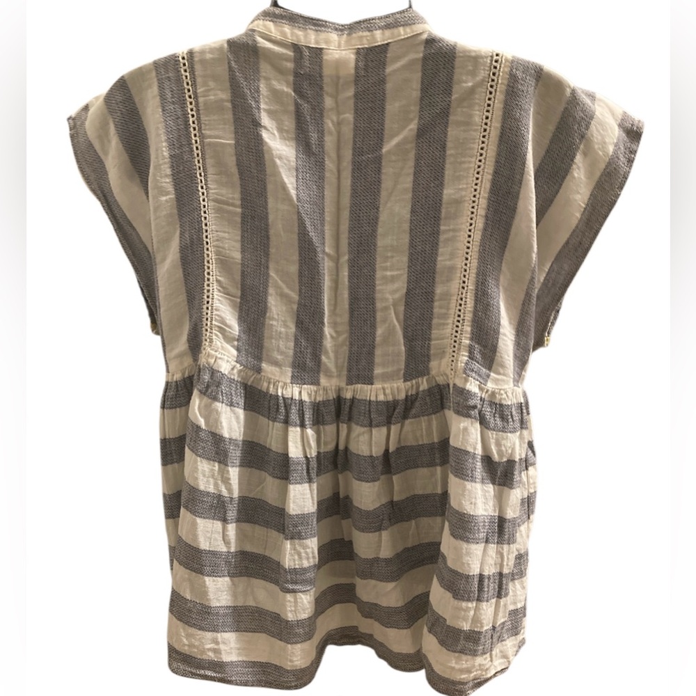 Altar’d State 100% Cotton Colorful Embroidered Striped Top. Size Small. - Picture 3 of 12